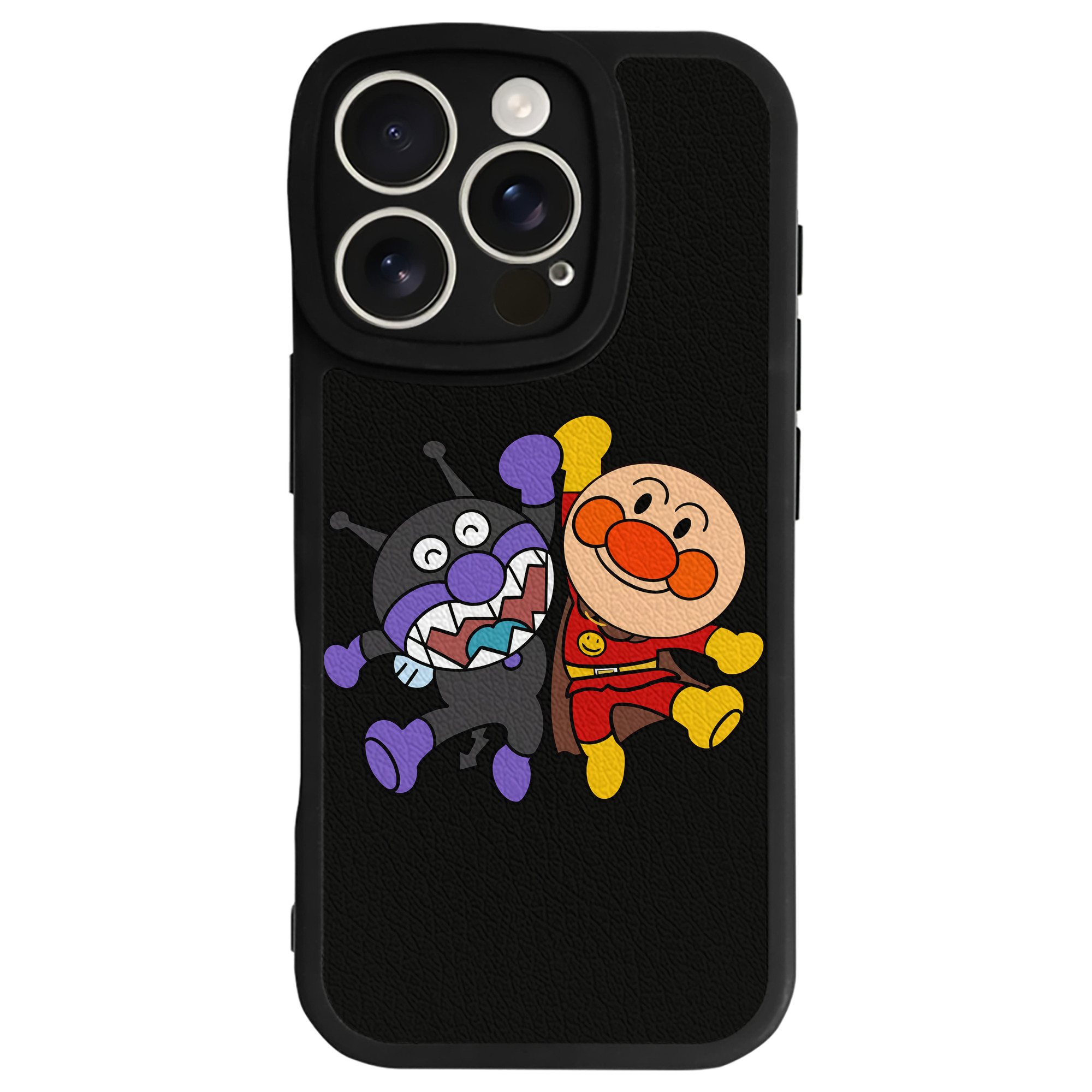 （画像用） アンパンマン Anpanman 【iPhone 16シリーズ対応】シリコンスマホケース（レザー調） 材質：シリコン